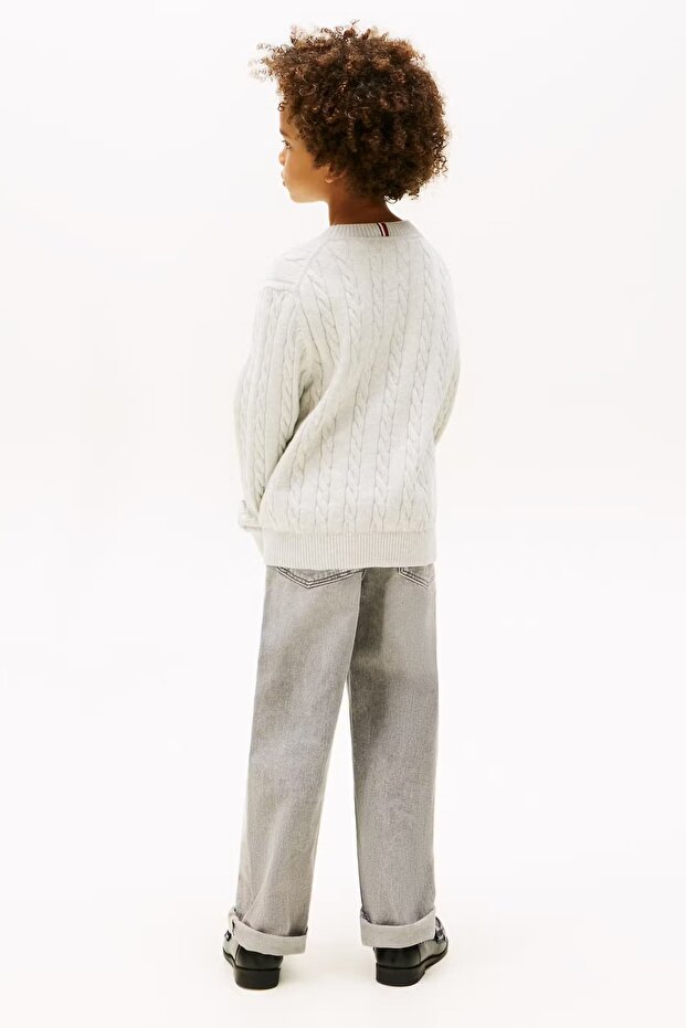 BAUMWOLLPULLOVER MIT ZOPFMUSTER - 3