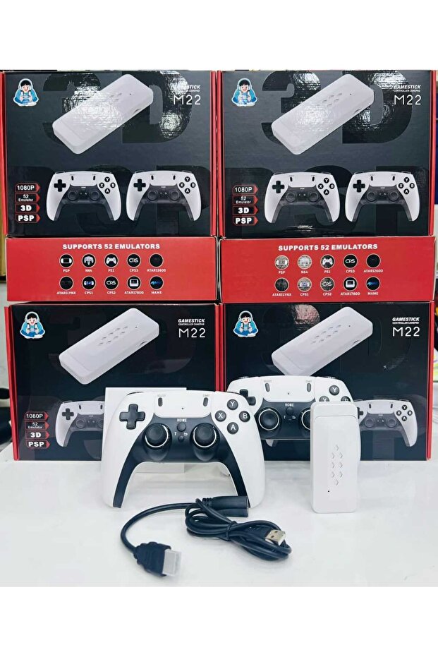 Playtastic M22 Retro Game Stick Console 4k 2.4G Dual Wireless Game Box Video Game Joystick - 1