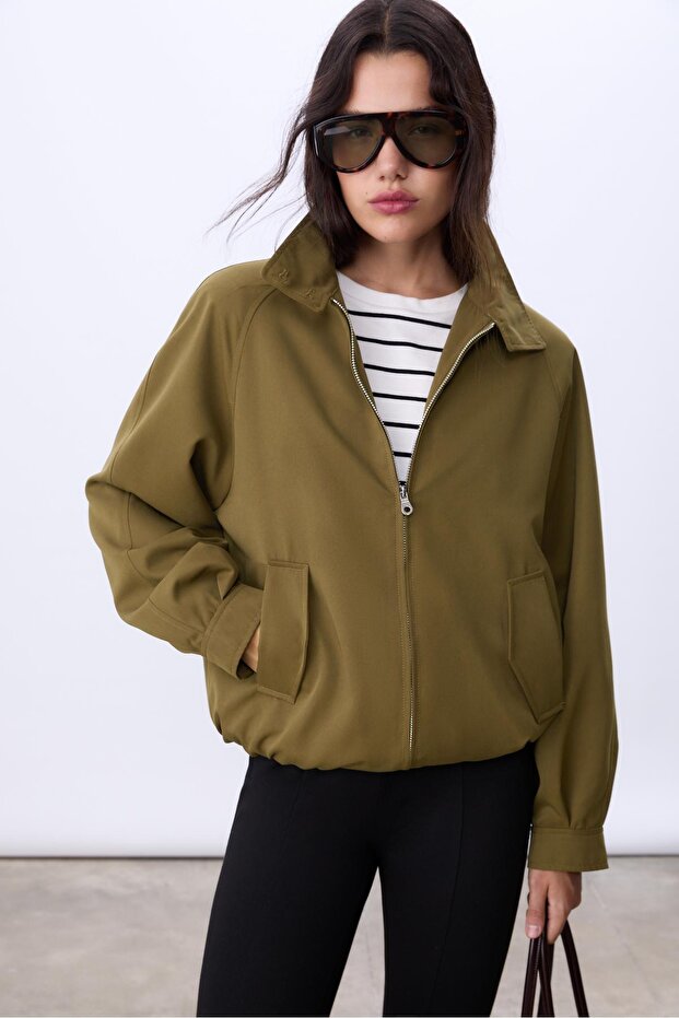 Dökümlü bomber ceket - 2