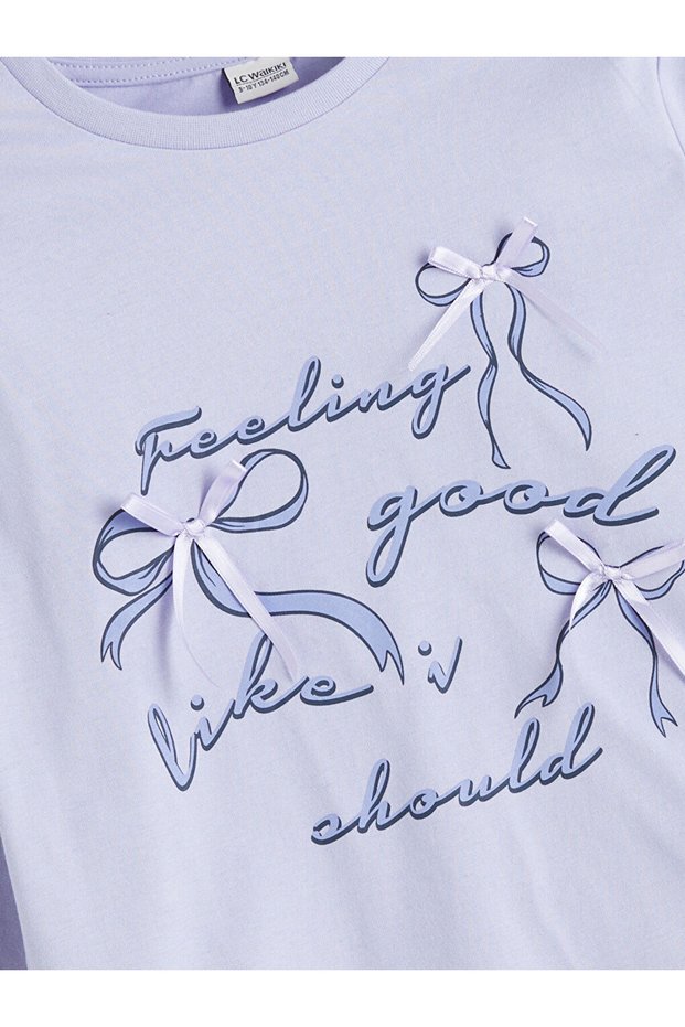 Crew Neck Girl's T-Shirt