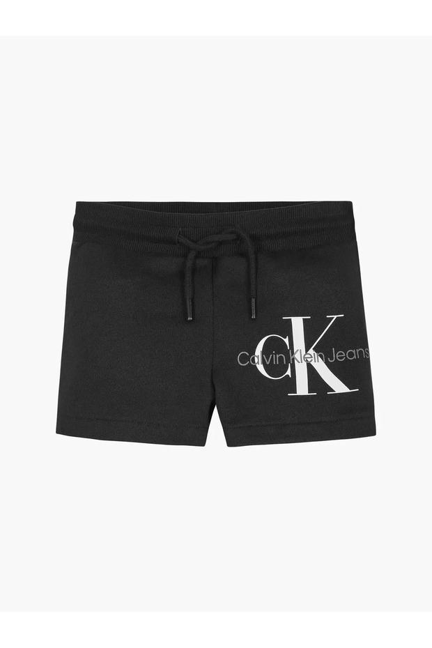 REFLECTIVE MONOGRAM Kadın Siyah Şort - 2