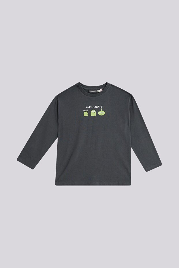 تيشيرت للأولاد من متجر BG باللون الفحمي - 5