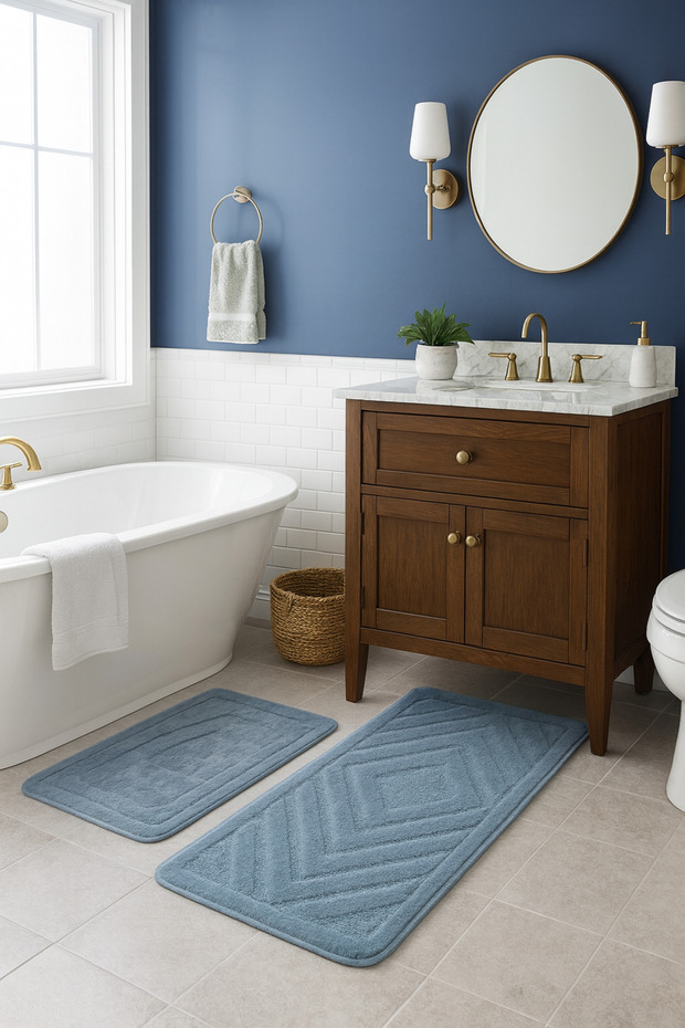 Cotton Bath Mat 2 Pieces (60X100 + 50X60)