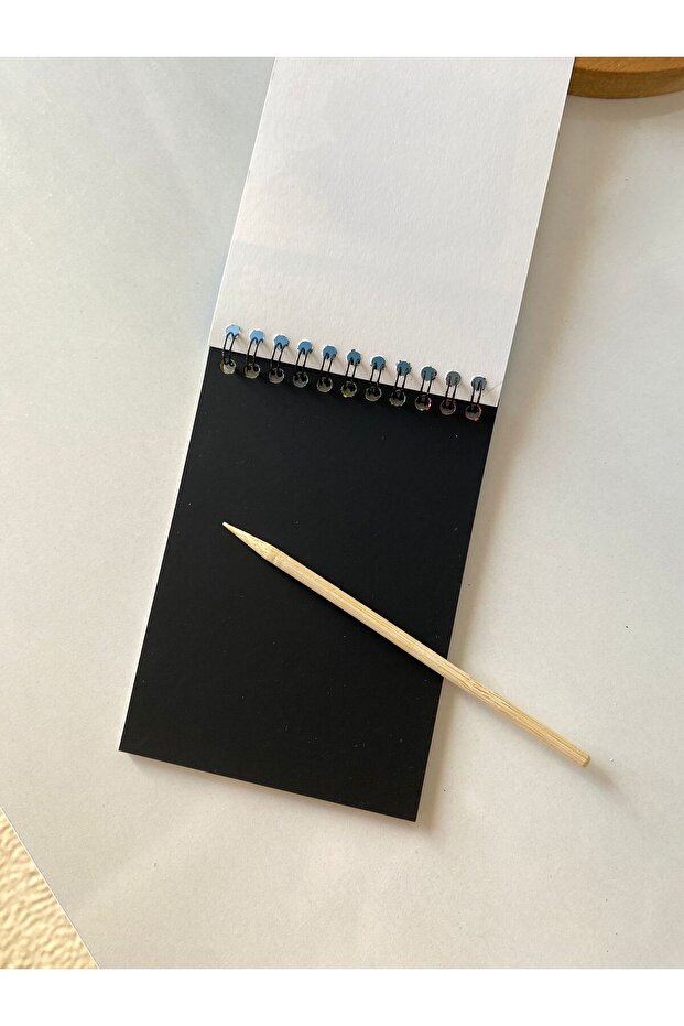 Magic Black Notebook- Rainbow Notebook- Scratch Notebook Spiral A6 Size 10 Pages 1 Piece - 2