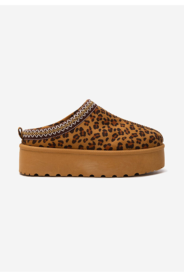 Papuci cu platformă Comfy leopard - 3