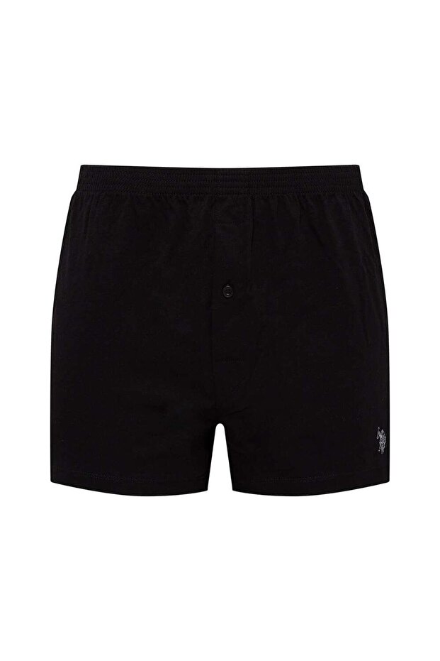 Men'S, Uspa, Licensed, Black Single Cotton Boxer Shorts