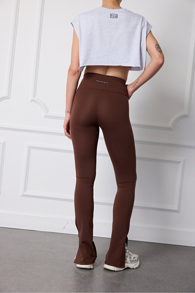 Yırtmaç Detaylı Tayt - 3