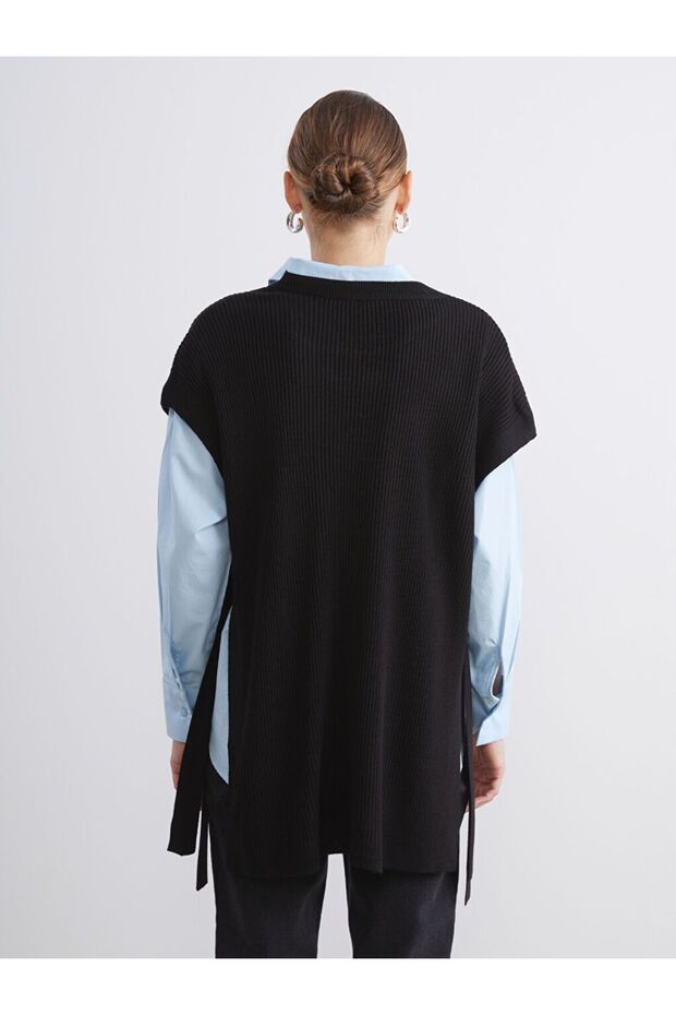 LCW Modest Bisiklet Yaka Kadın Triko Süveter - 4