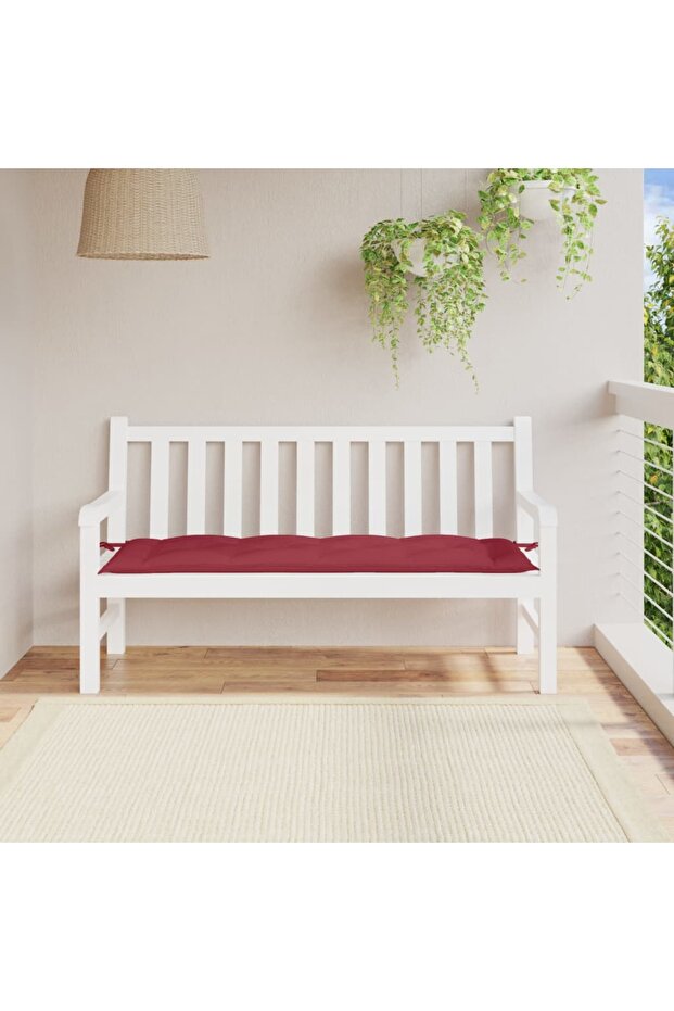 Garden Bench Cushion Wine Red 200x50x7 cm Oxford Fabric