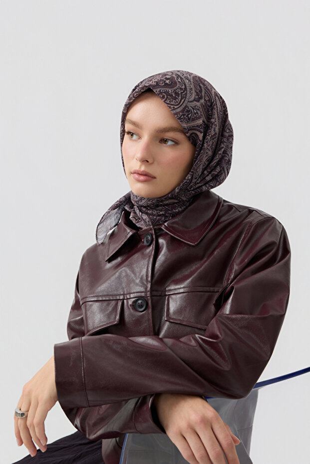 Pamuk Eşarp Magic Mürdüm - 4