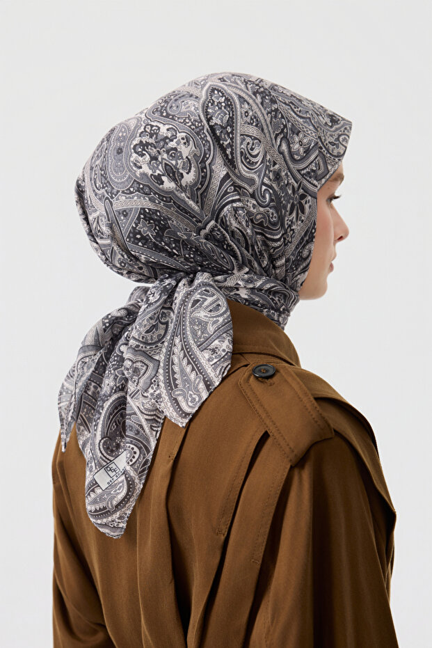 وشاح قطني ماجيك فضي - 5