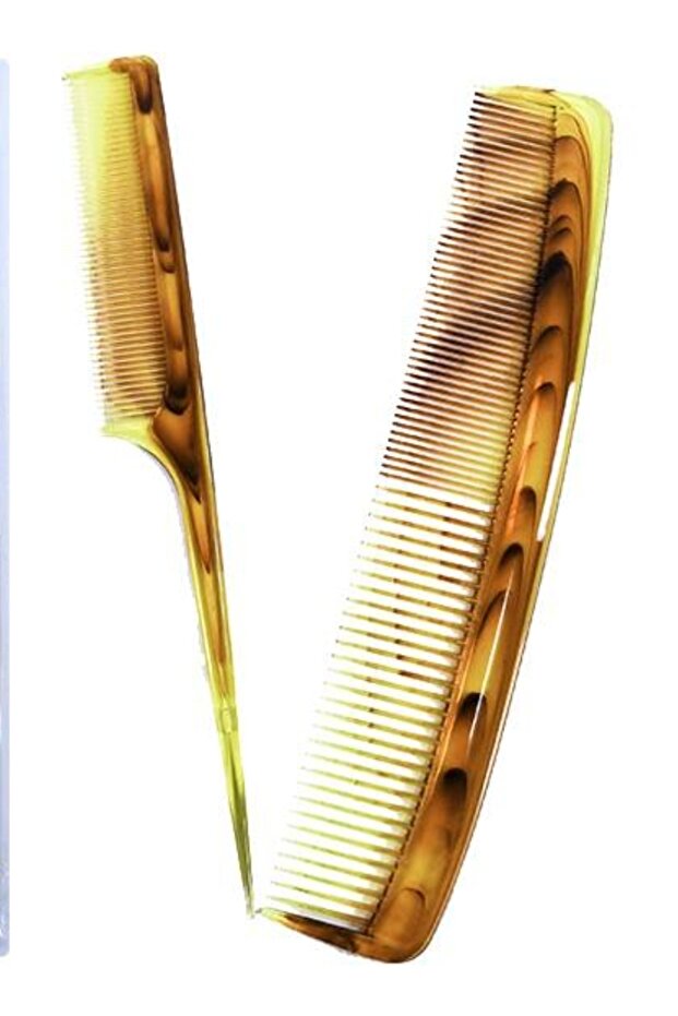 Plastic 2-Piece Hair Comb Set – 23 cm Long, Durable and Practical