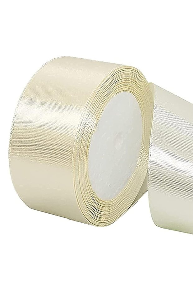 38mm Satin Ribbon - 25 Yards Length - Vanilla