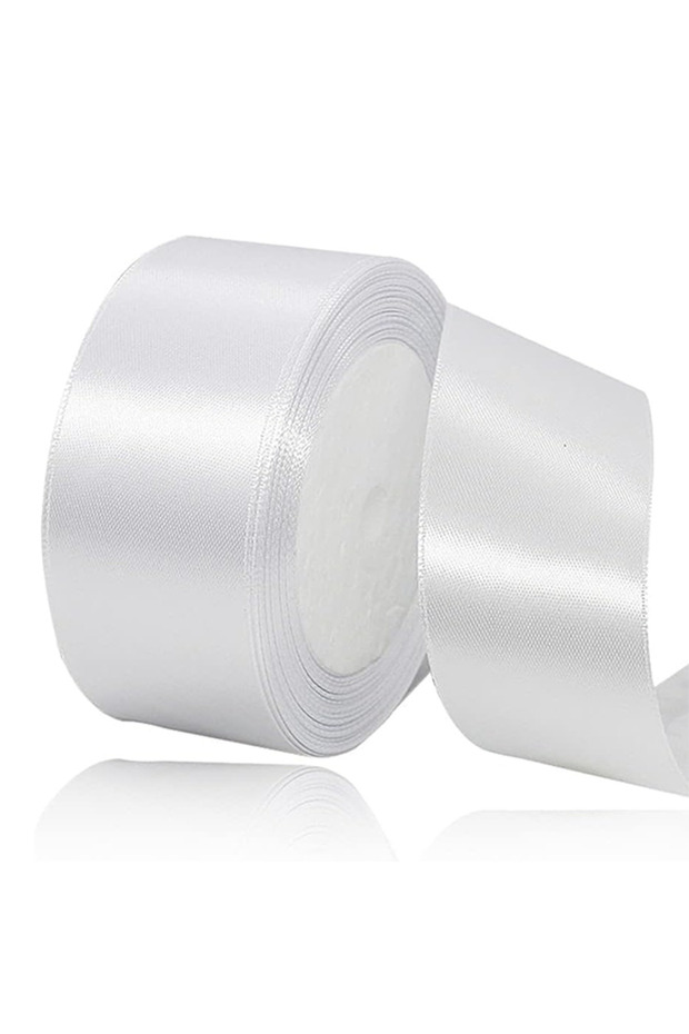 40mm Satin Ribbon - 25 Yards Length - White