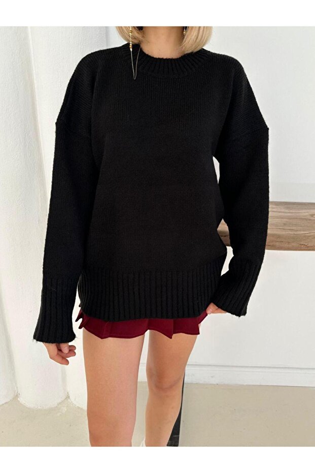 سترة تريكو أساسية كبيرة الحجم - 3