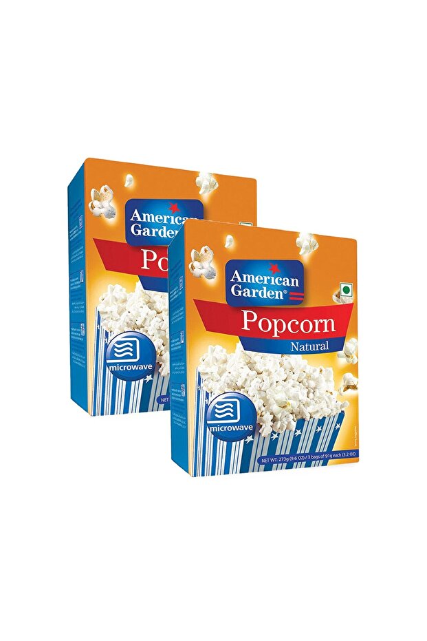 Natural Popcorn Microwave Value Pack 2 x 273 g Easy Snack for Movie Nights at Home