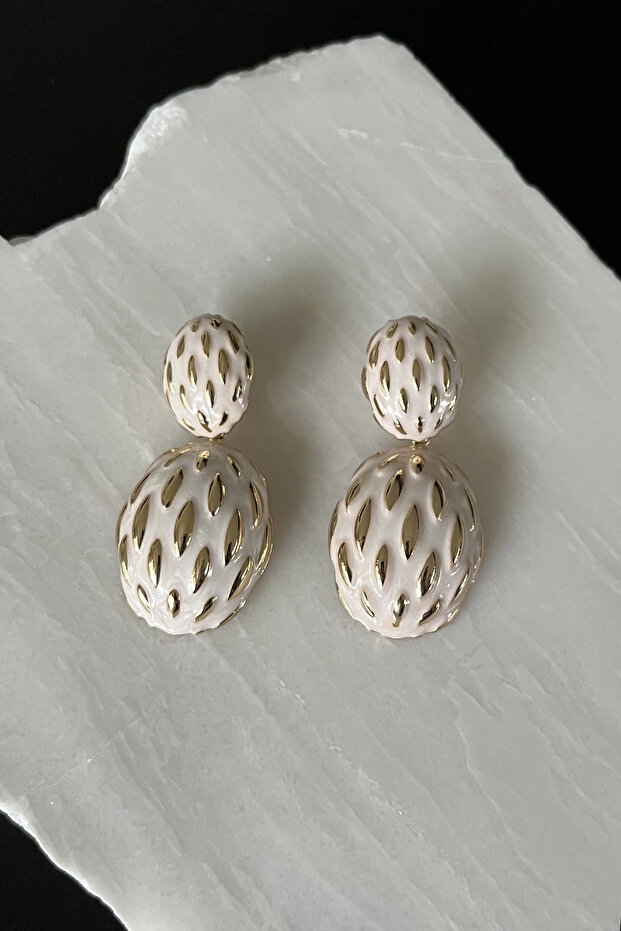 أقراط متدلية بيضاوية - 2