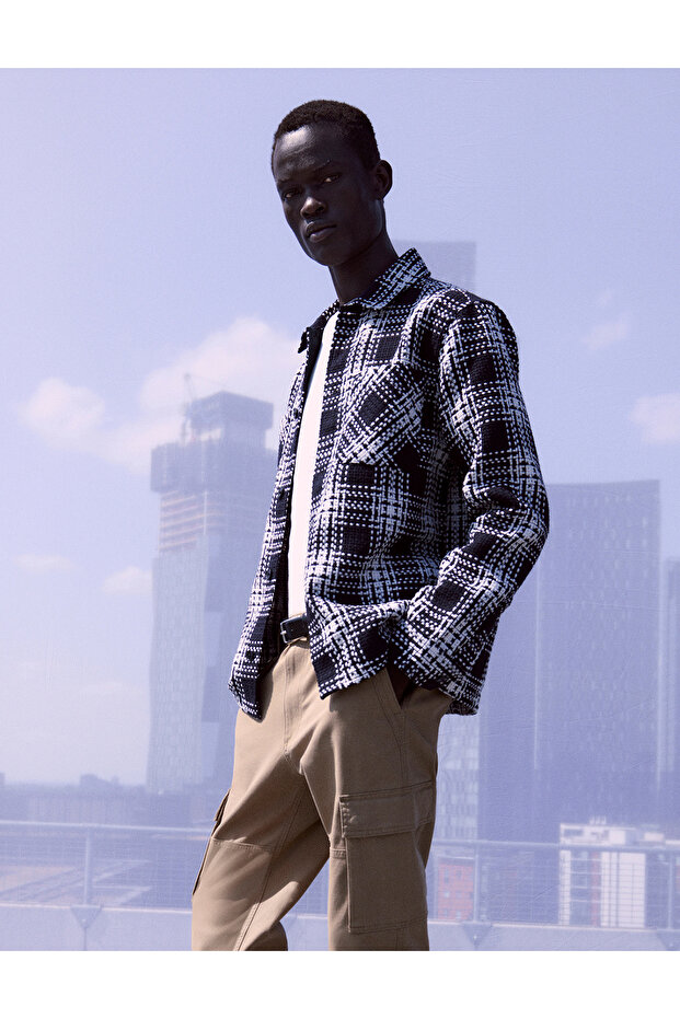 Ekoseli Gömlek Ceket - 2