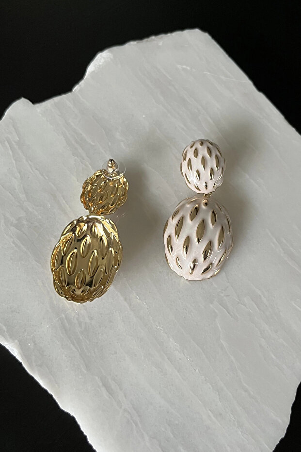 أقراط متدلية بيضاوية - 3