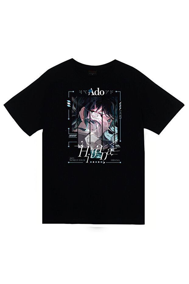 Ado Japon - K-Pop - Rock - Music Printed Unisex 100% Cotton Black T-Shirt