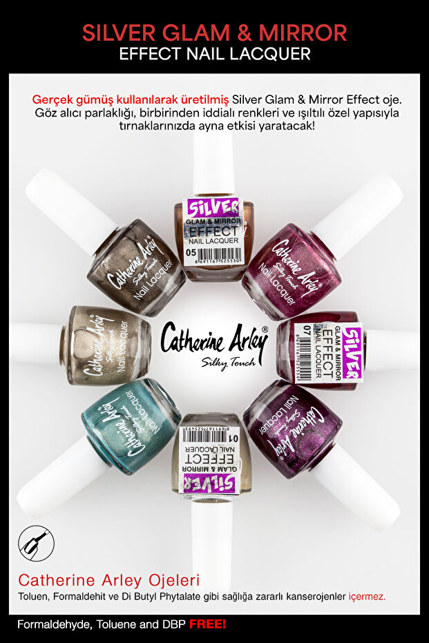 CA Sılver Glam&Mırror Effect Nail Laquer – Sılver Oje – NO: 05 – 14ml - 2