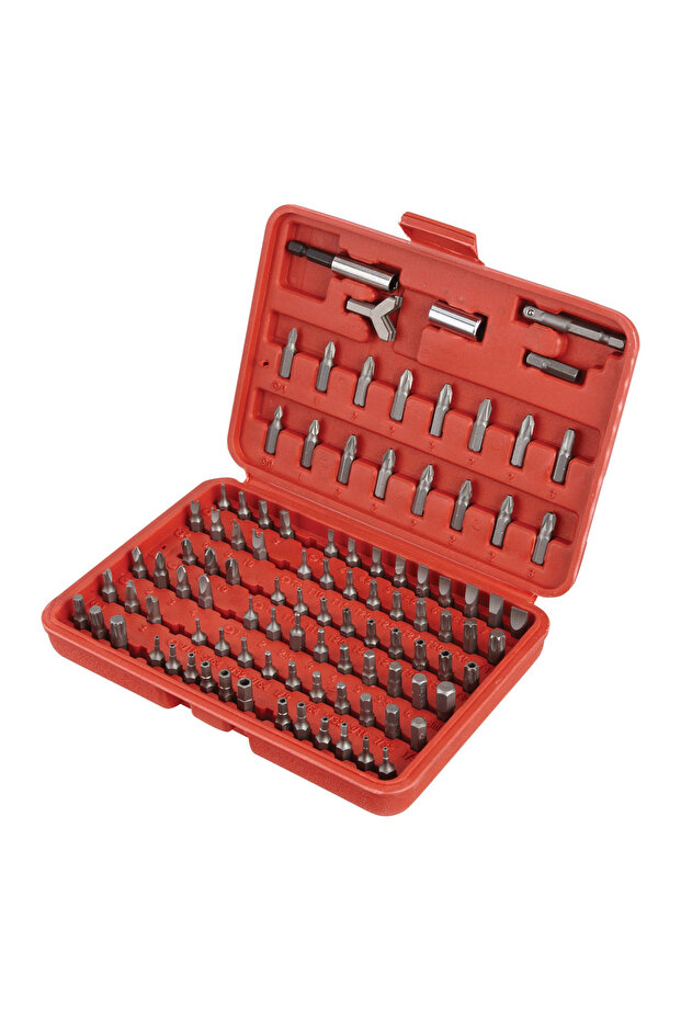 Bits Uç 100 Parça Set PZ PH SL Torx Kare Square Recess Slotted Spanner Hex Spline Tamperproof Hex - 3