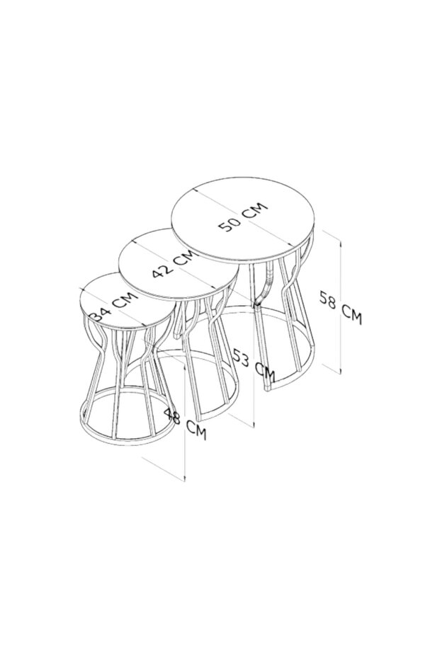 ZÜMRA 3'LÜ ZİGON (MDF üst ) - 6