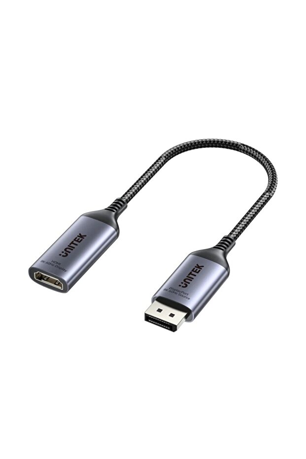 8K DisplayPort to HDMI Adapter – 60Hz, 15cm, Space Grey | V1611A