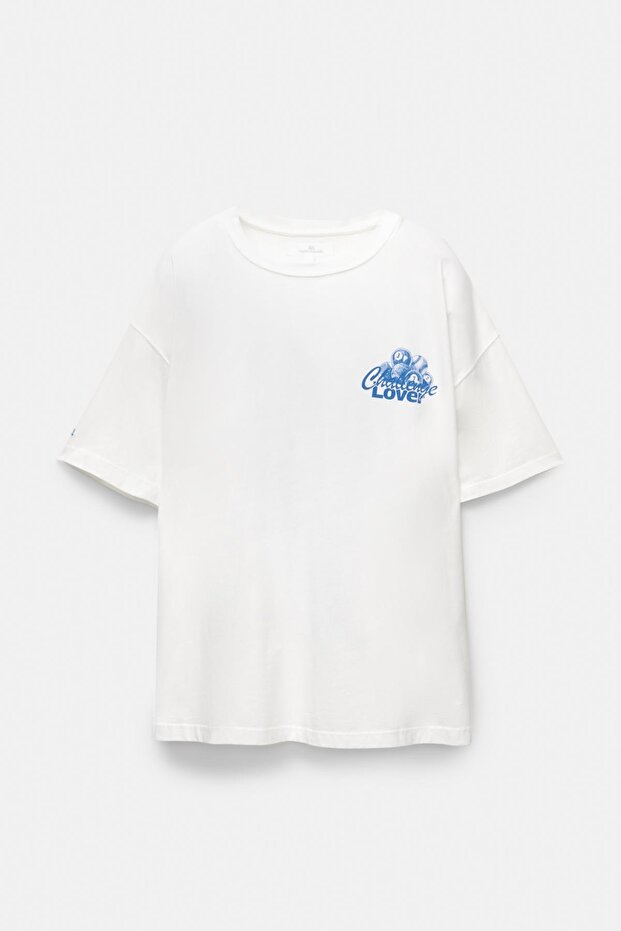 Bilardo topu grafik baskılı t-shirt - 6