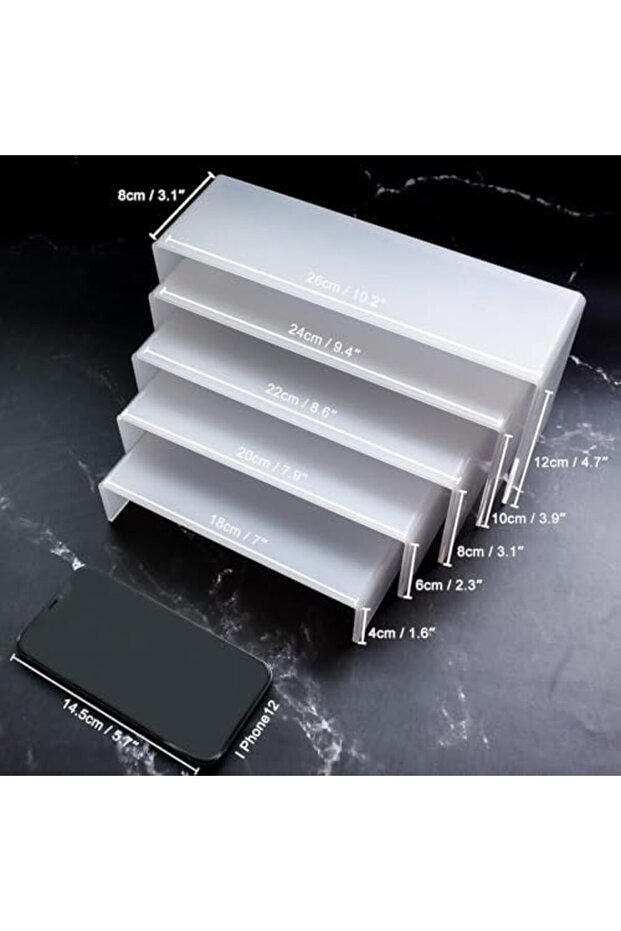 Acrylic Display Stand with 5 Layers by for Perfumes, Cupcakes, and Decoration Display - 6