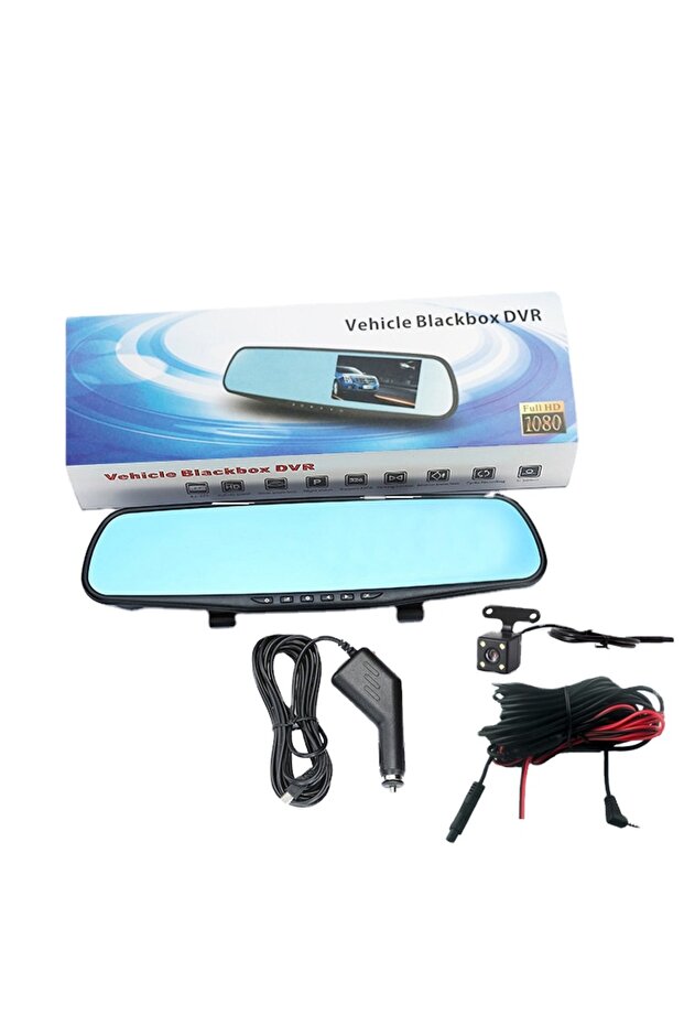 1080 P Dual Lens Car DVR 4.3-Inch Rearview Mirror Camera
