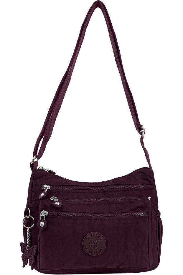 Slim City Cross Bag, Water-Resistant Oxford, Multi-Zip Front, Adjustable Strap -