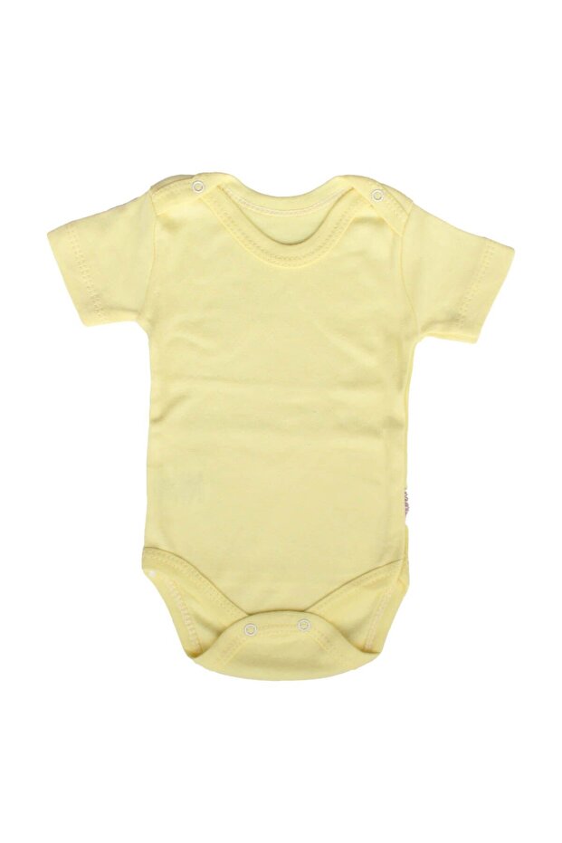 Unisex Yellow Short Sleeve Bodysuit