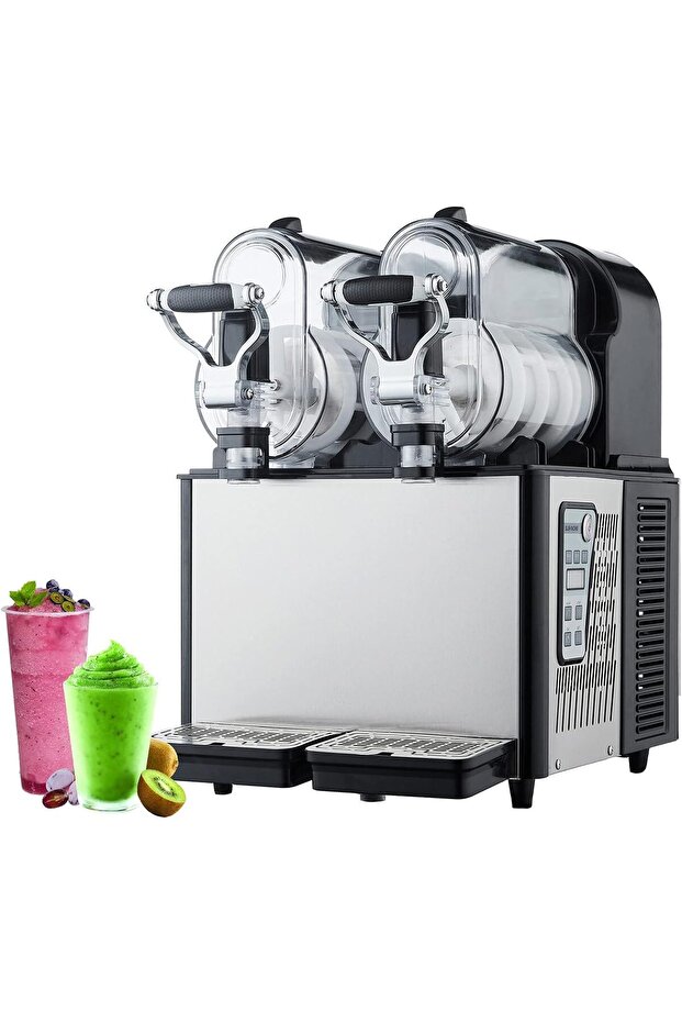 SikRea 3L/6L/9L Commercial Slushy Machine (-7℃ to -2℃) + 360-Degree Agitator, Stainless Steel +