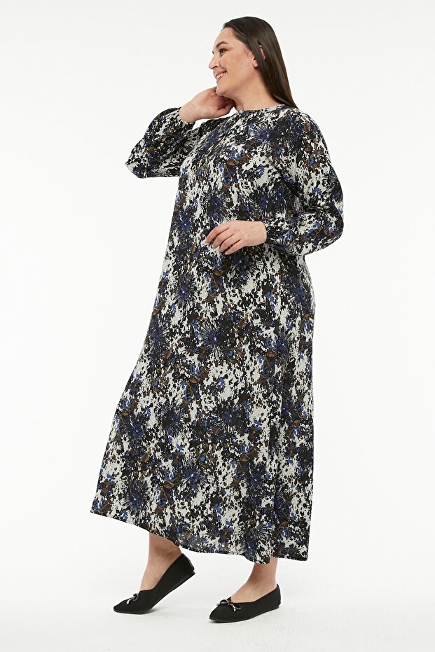 ROCHIE LUNGĂ CU TĂIȚE DE CLOPOT - 4