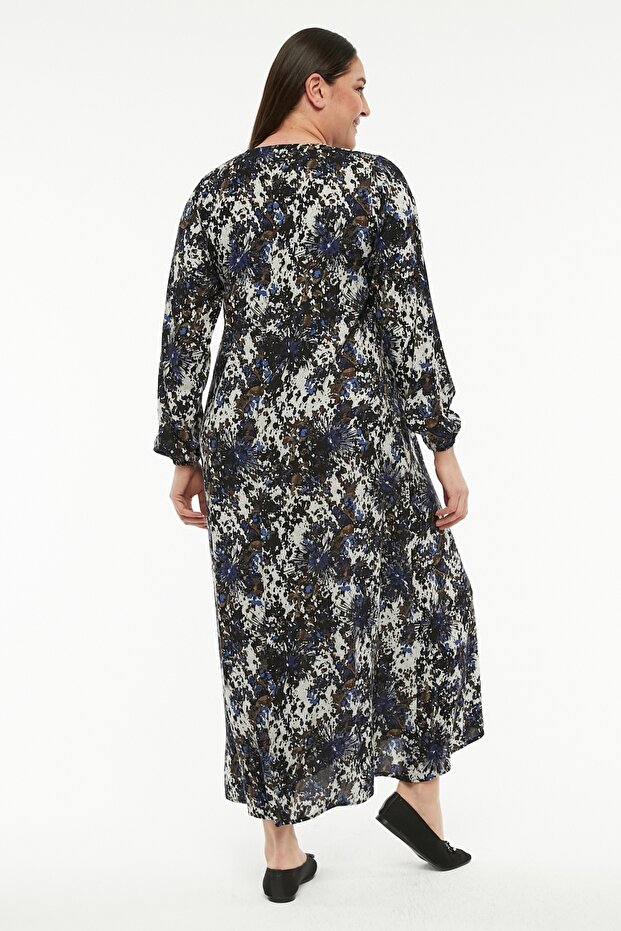 ROCHIE LUNGĂ CU TĂIȚE DE CLOPOT - 5