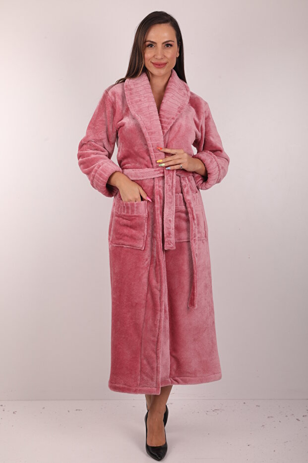 100% Bamboo Women's Shawl Collar Long Dressing Gown / Bathrobe