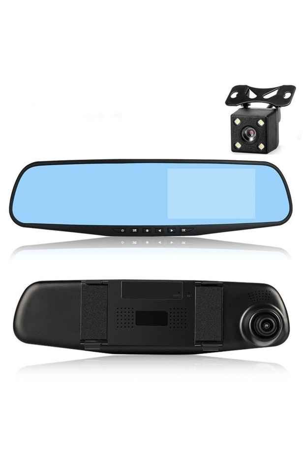 4.3 Inch 1080 P Full HD IPS Screen Dual Lens Car DVR Dash Cam Front and Rear Mirror Video Recorder