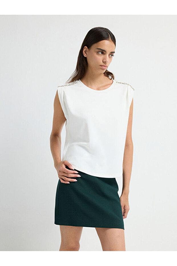 Omuzu Taşlı Bluz - 5