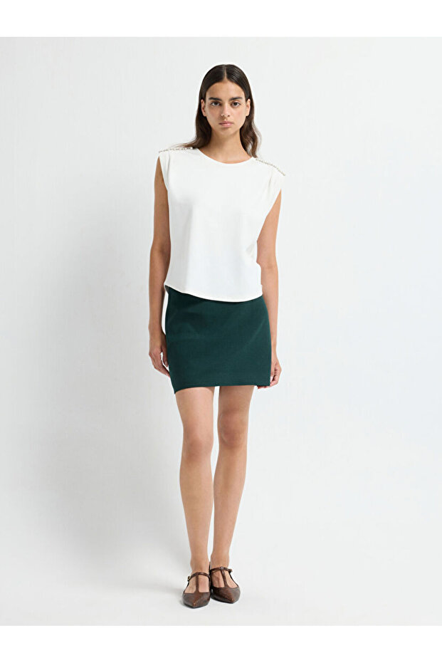 Omuzu Taşlı Bluz - 4