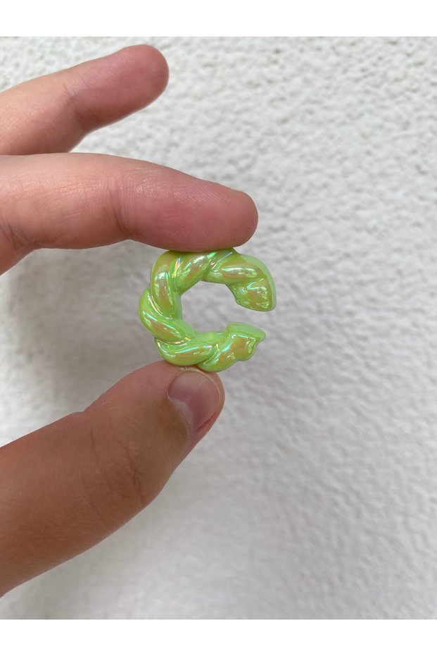 Burgu acrylic hologram cartilage earrings earcuff