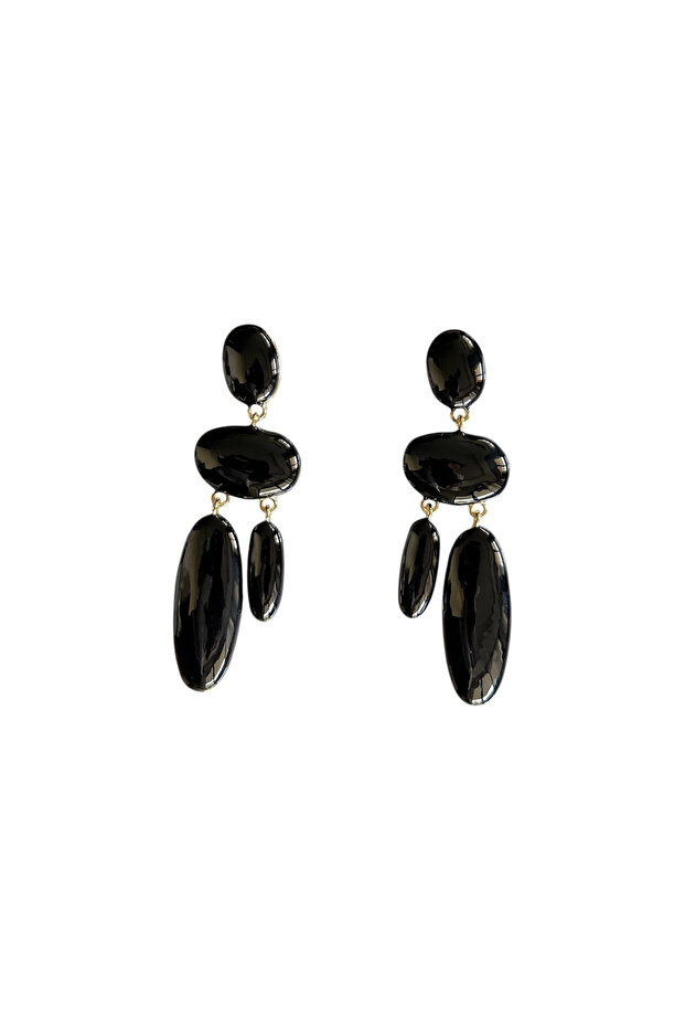 أقراط بيضاوية من الراتنج المتدلي - 1