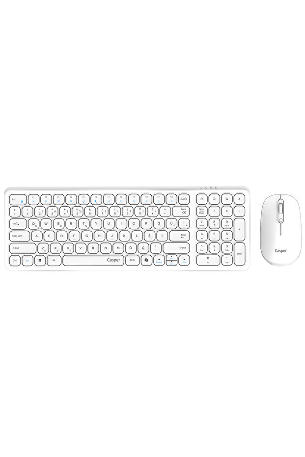 D300 Beyaz Kablosuz Klavye Mouse Set - 1