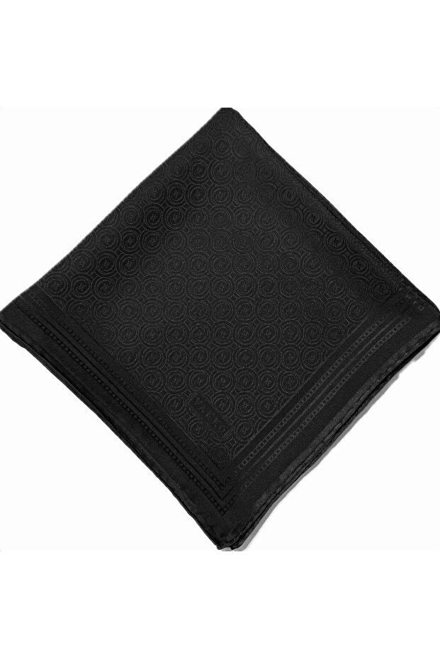 Jakar Monogram İpek Eşarp 41363-Siyah - 1