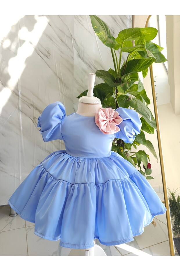 Blue Puffy Girl Dress