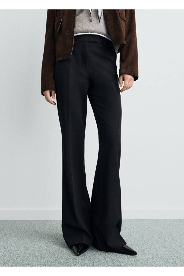 Wideleg-Hose mit mittlerer Taille - 1