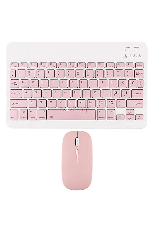 Samsung Galaxy Tab S10 S9 S8 S7 Fe Plus Ultra Lite ile Uyumlu Bluetooth Klavye Mouse Seti - 1