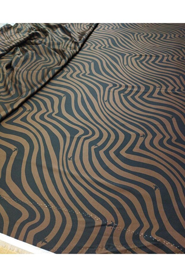 Twill Satin in Brown and Black Colors (Width 140 cm X Length 250 cm)