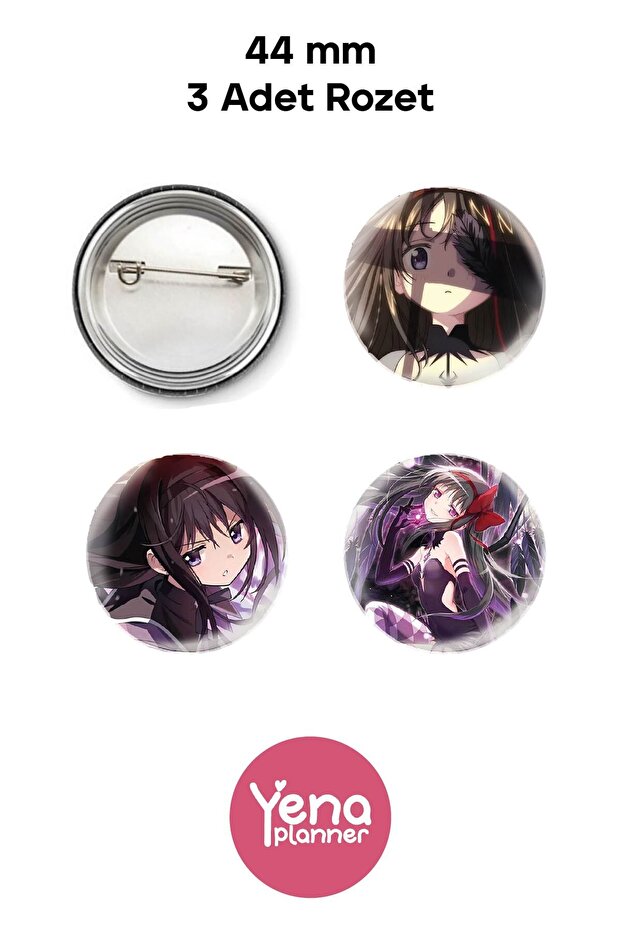 Madoka Magica Bag Ornament / Badge Set