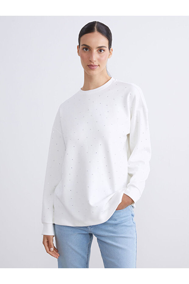 Lcw Everydaystoned Oversize Women's Sweatshirt Tunic